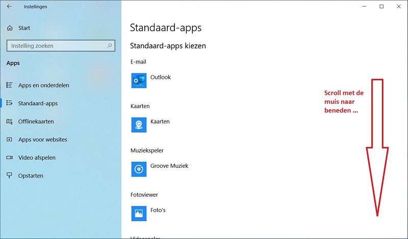 Windows 10 Help, Foto's met een standaard programma