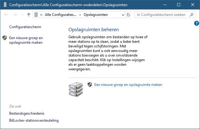 Opslagruimten Windows Help