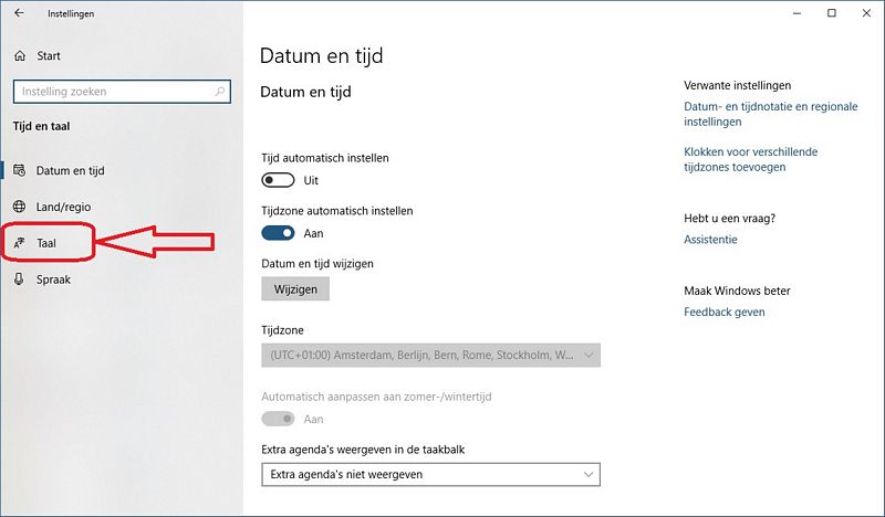 Wanten Nationale volkstelling maat Toetsenbord, Windows 10 Help